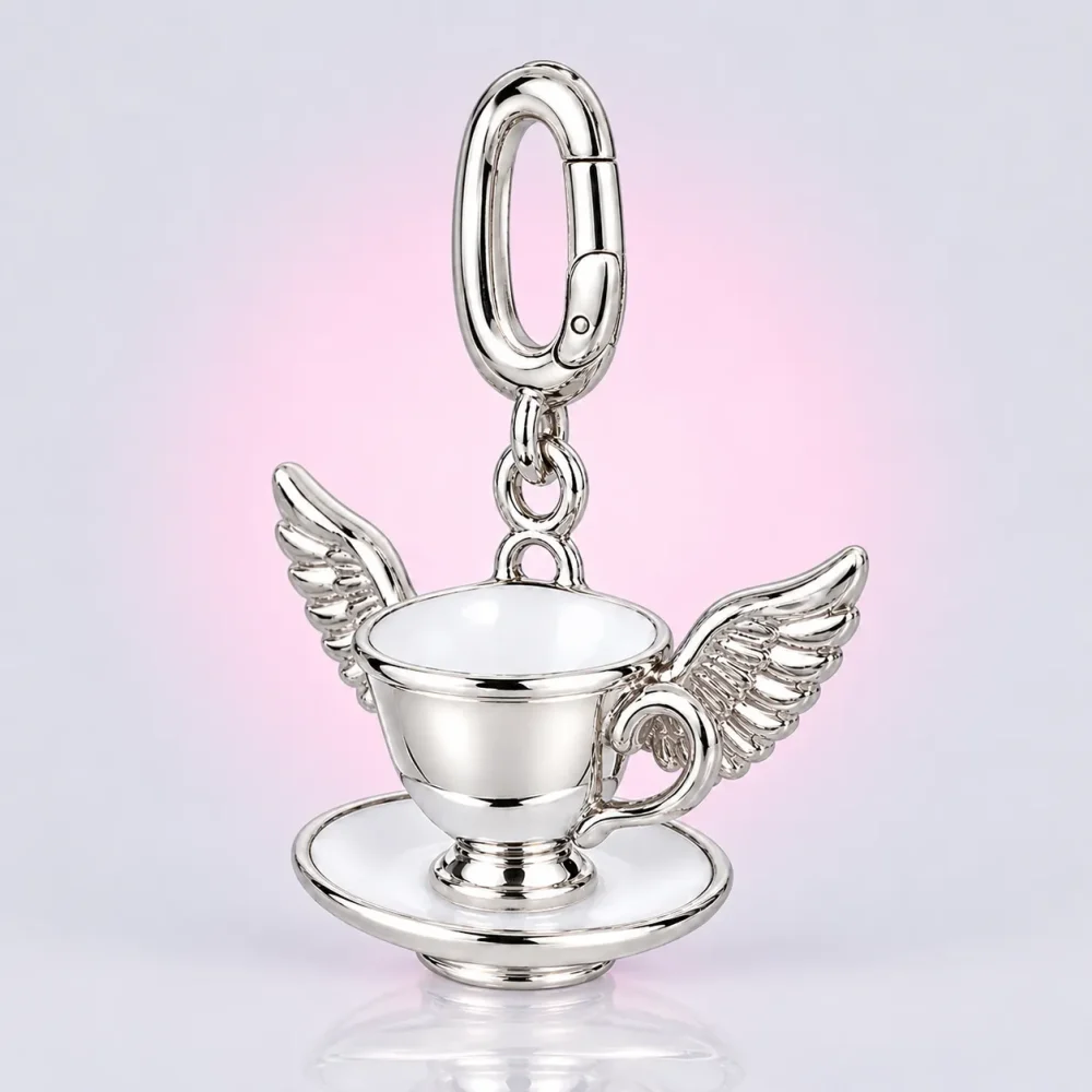 Winged Teacup Charm