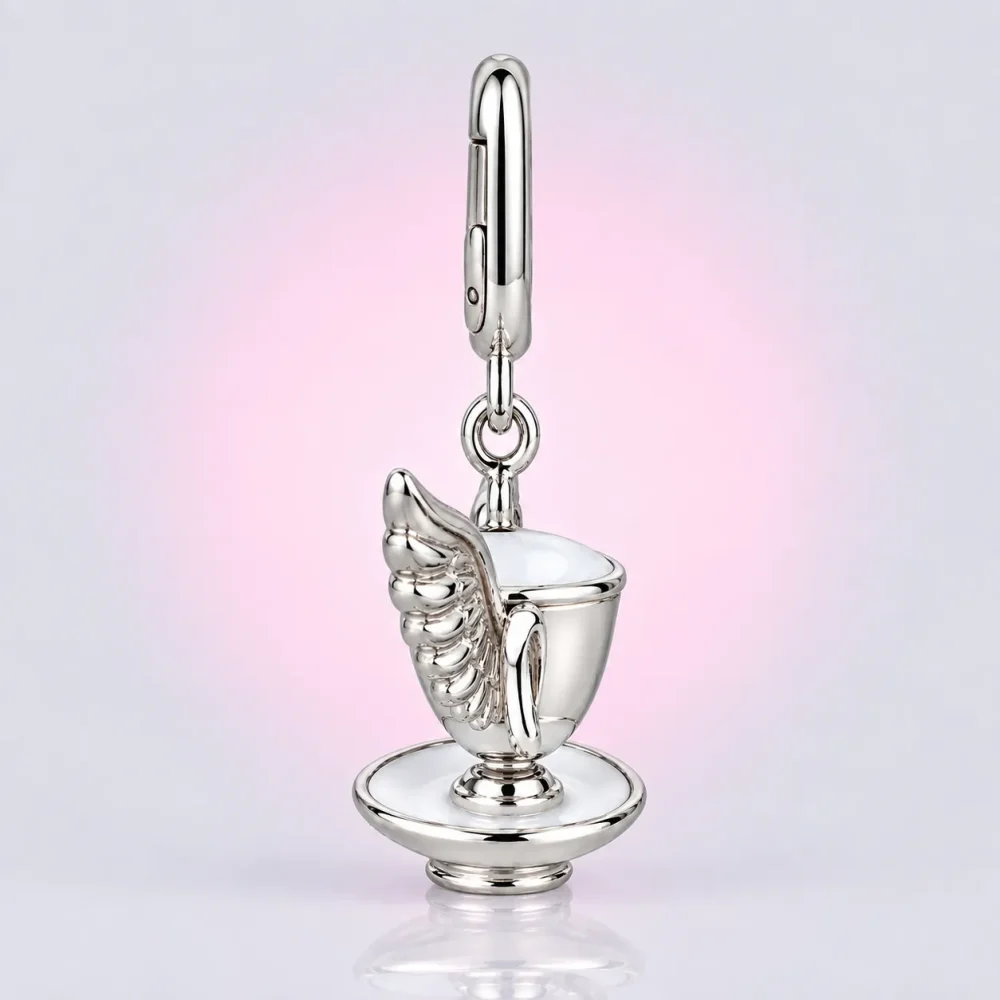 Winged Teacup Charm