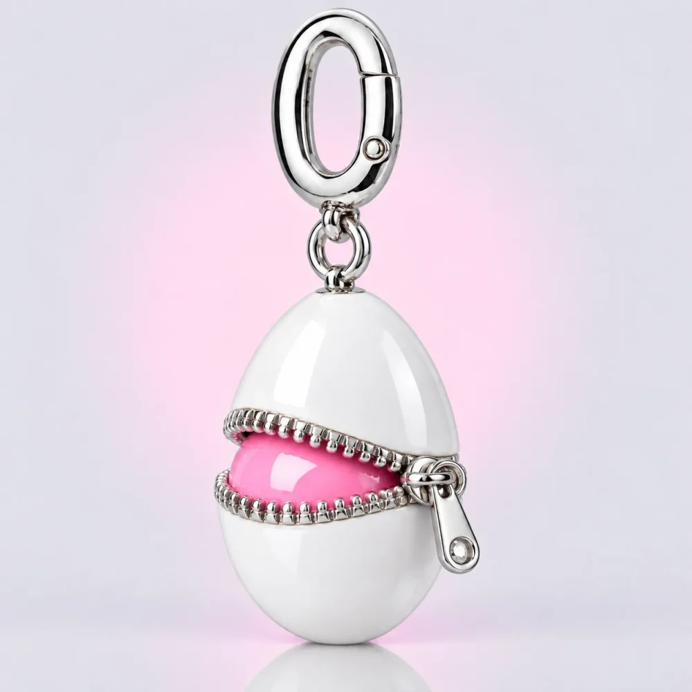 Zipped Egg Charm