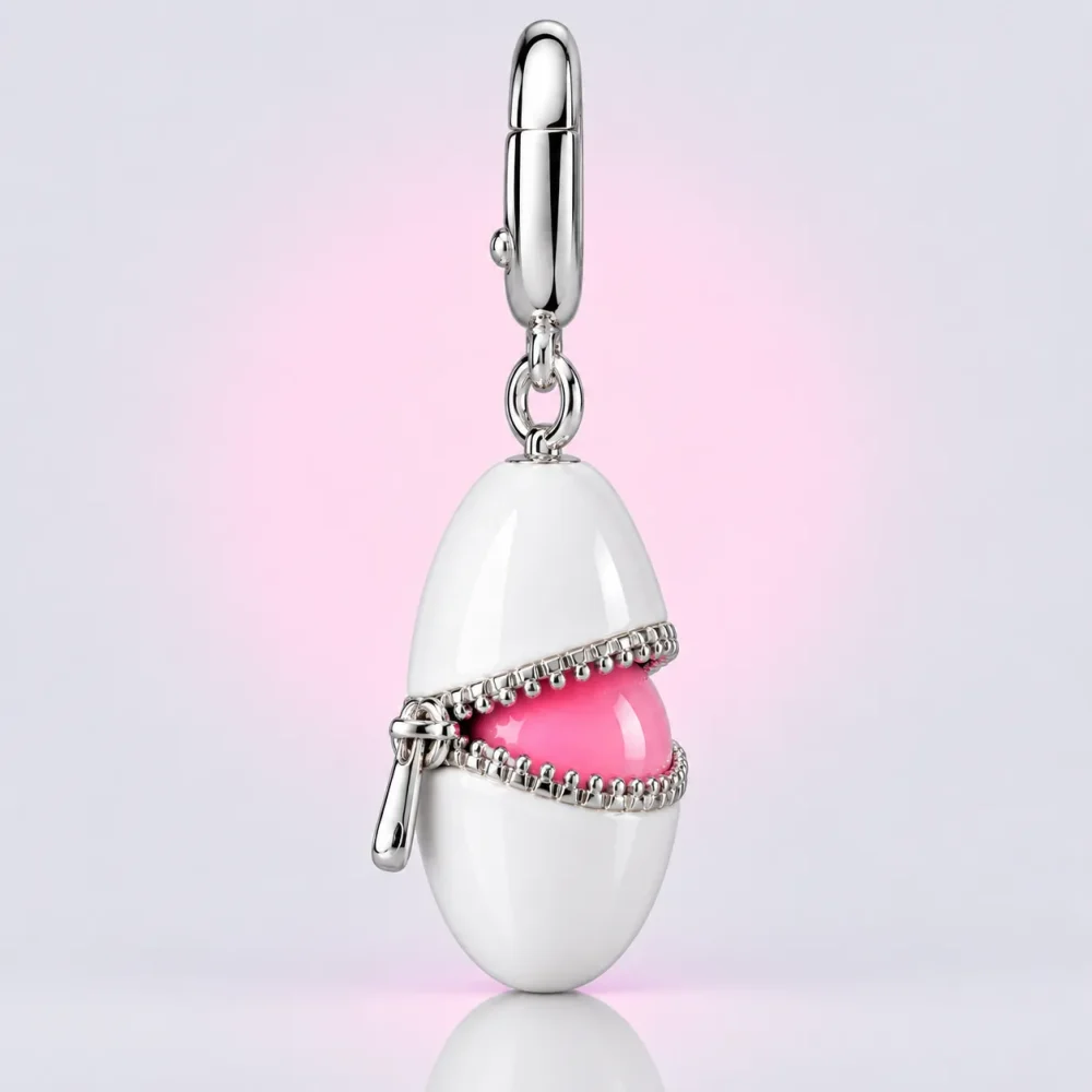 Zipped Egg Charm